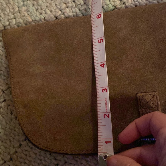 🦊 👢Tall lace brown suede with buckle. EUC. All heights pictured. 3 inch heel. - Picture 10 of 16